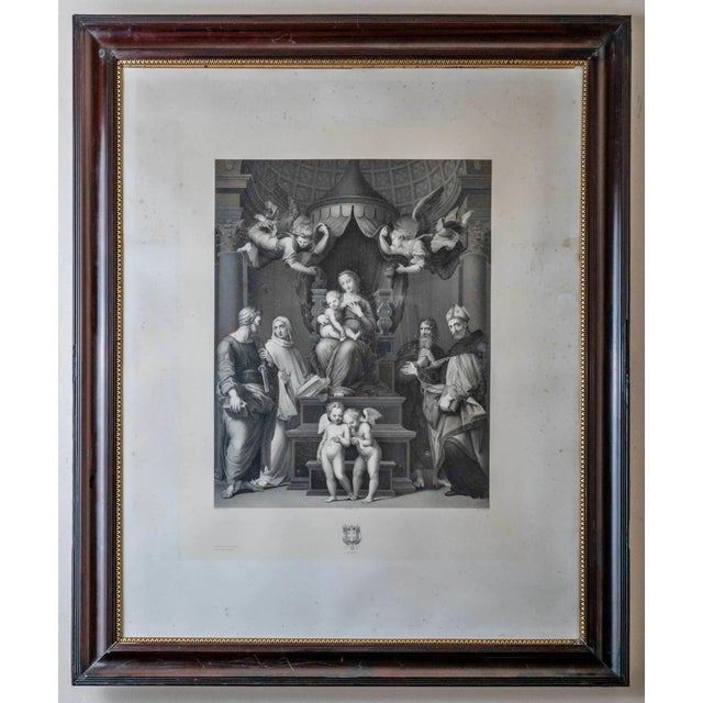 Copperplate with religious motif : this beautiful copperplate, created using the intaglio technique, depicts a detailed...