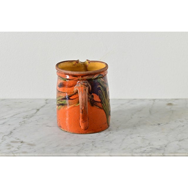 Late 19th Century French 19th Century Marbled Glaze Pitcher For Sale - Image 5 of 7