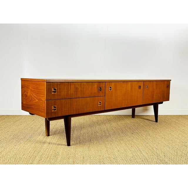 Black Scandinavian Sideboard in Teak, 1960 For Sale - Image 8 of 18