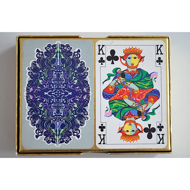Beautiful Skat card game designed by Danish designer Bjørn Wiinblad for the company Ferd.Piatnik&Sons Vienna. The game...