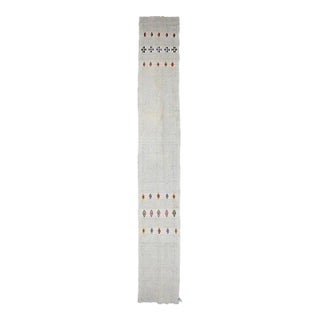 Mid 20th Century Long Vintage Gray Kilim Runner For Sale