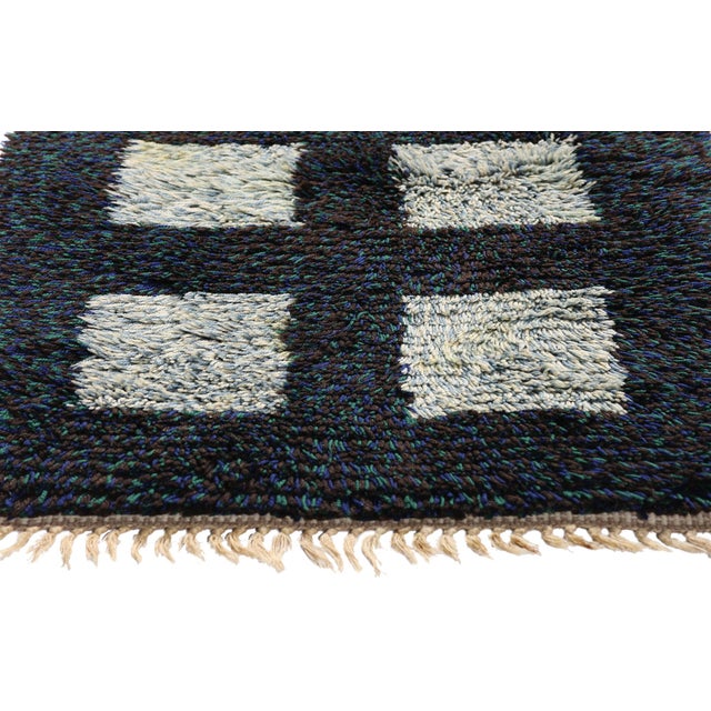 Vintage Swedish Rya Rug, 01'11 X 03'00 For Sale - Image 4 of 10