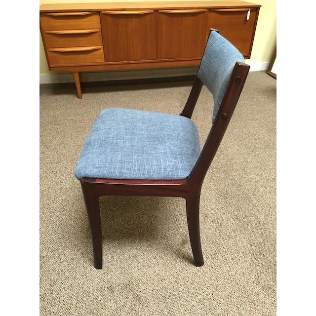 Set of Four Danish Modern Mahogany Framed Dining Chairs by Andels-Möbel-Magasinet, Denmark c.1960 For Sale - Image 9 of 9