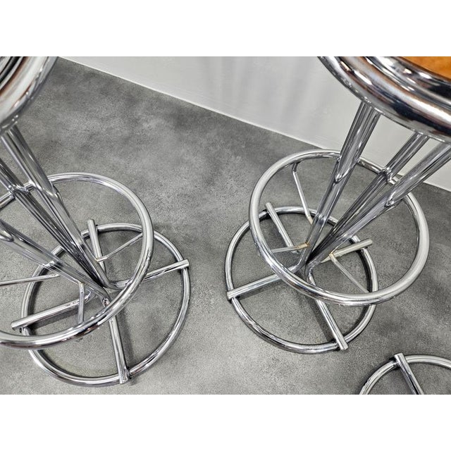 Vintage Space Age Italian Bar Stools, 1970, Set of 3 For Sale - Image 12 of 14
