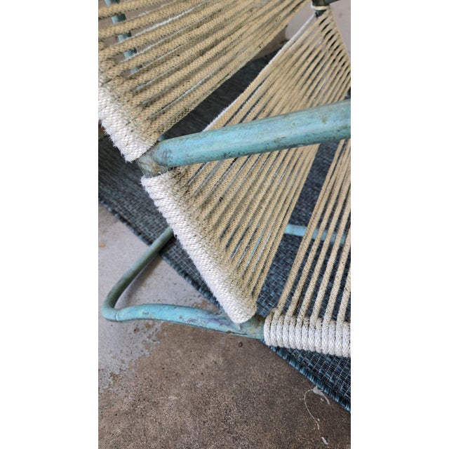1950s Attributed to Walter Lamb Bronze and Nautical Rope Chaise Lounge For Sale - Image 10 of 15