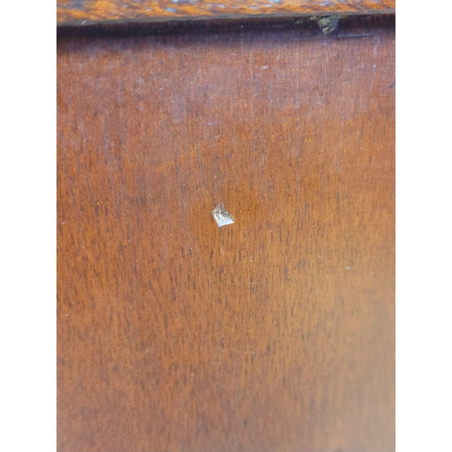 Mid-Century Bedside Table with Leather Top Lid, 1950 For Sale - Image 14 of 18