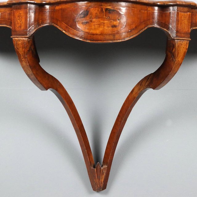 19th Century Walnut Drop-Shaped Console For Sale - Image 6 of 12