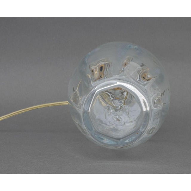 Glass Late 20th Century Simon Pearce Clear Glass Table Lamp For Sale - Image 7 of 8