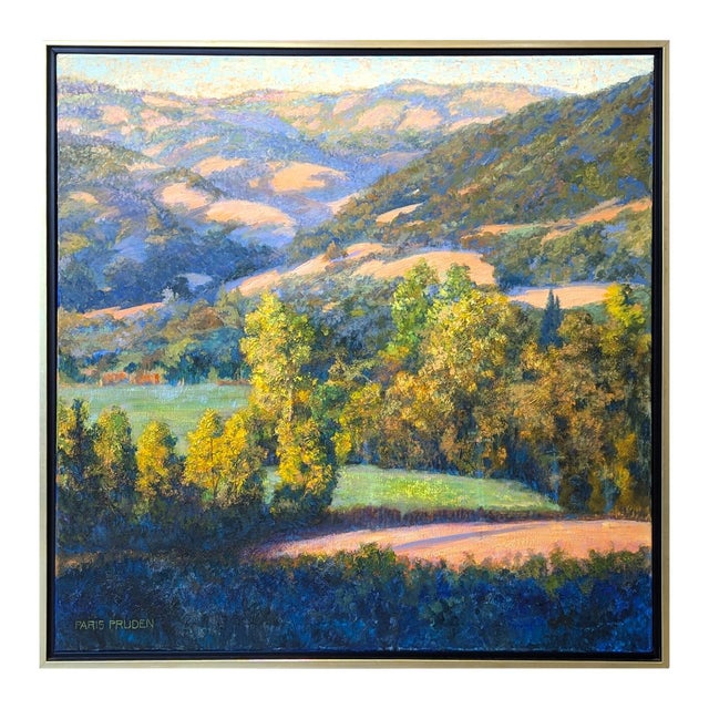 Nancy Paris Pruden "Sonoma Sunset" Contemporary Naturalistic Mountain Landscape Nature Painting, 2020s For Sale - Image 4 of 11