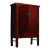 A 19th century hand painted chinoiserie and red lacquer armoire from China. This Chinese 19th century armoire displays a...