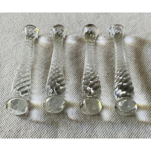 1930s Art Deco Cambridge Glass Cocktail Muddlers, Crystal Barware Set of 4, Nantucket Estate For Sale - Image 9 of 12