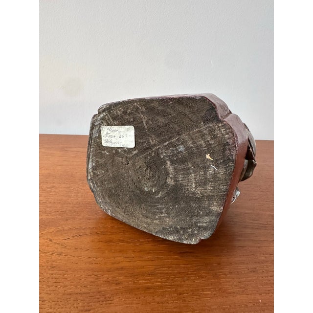 1920s Chinese Red Carved Gilt Wood Foo Dog For Sale - Image 9 of 12