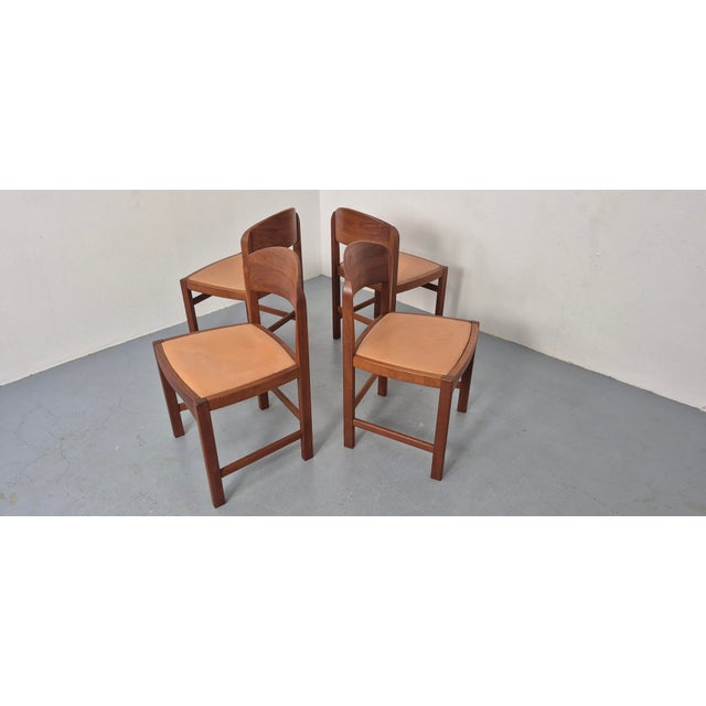 Danish Modern Teak and Leather Dining Chairs by Mikael Laursen, 1970s, Set of 4 For Sale - Image 4 of 18