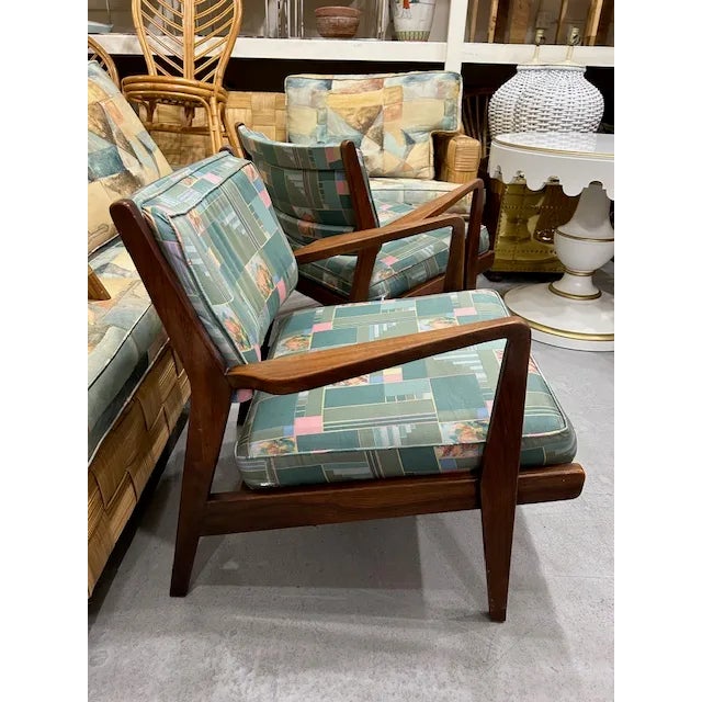 20th Century Attributed to Jens Risom Designed Caribe Chairs, a Pair For Sale - Image 12 of 12