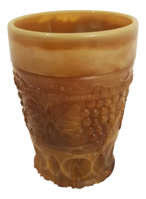 Chocolate Slag Glass Tumbler By Joe St. Claire