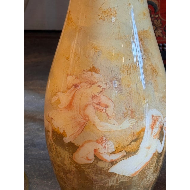 1950s Pair of Decalcomania Lamps For Sale - Image 11 of 18