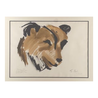 Study of a Bear for the Golden Bears by Tom Hardy, 1979 For Sale