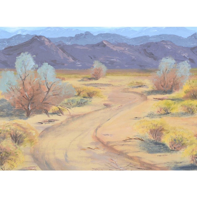 Mid-Century Palm Springs Landscape Original Oil on Canvas by Alice v. Hussey Hayes For Sale - Image 4 of 7