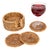 Artifacts Rattan 6-Piece Round Coaster Set With Box For Sale - Image 4 of 5