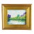 Serene Impressionist Lake & Landscape Oil Painting Including the Antiqued Gold Wood Frame For Sale
