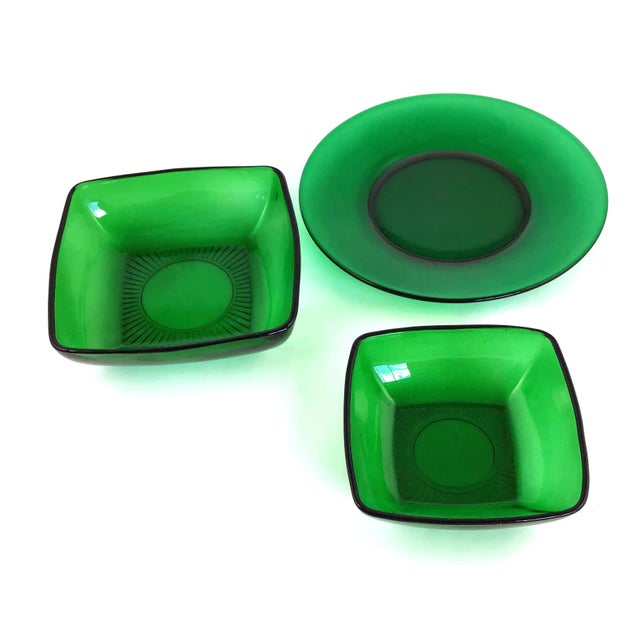 1950s 1950s Anchor Hocking Square “Charm Pattern” Ice Cream Bowl For Sale - Image 5 of 7