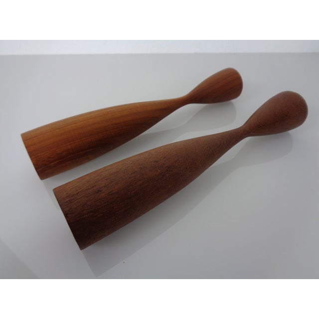 Danish Filigree Teak Candleholders, 1960s, Set of 2 For Sale - Image 10 of 18