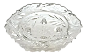 Cut-Crystal Oval Footed Bowl