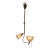 Early 20th Century Brass Pendant With Embossed Glass Shades For Sale