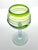 2010s Set of 4 Lime Green Swirl Handblown Mexican Margarita, Water, Wine Glasses For Sale - Image 5 of 6