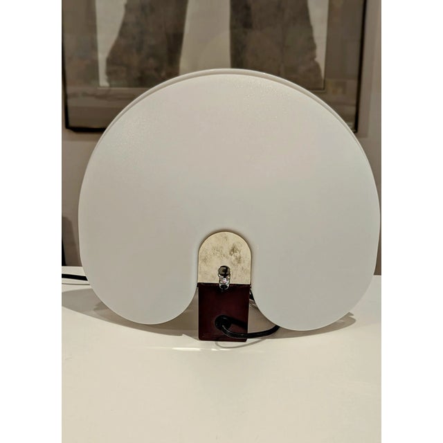 Japanese 1980s Kanebo Mushroom Lamp, Japanese Postmodern Frosted Glass For Sale - Image 3 of 7