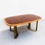 Mid-Century Modern Restored 1970s Burl & Brass Mastercraft Dining Table With Two Leaves, Attributed For Sale - Image 3 of 13