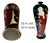 Vintage 23 In. Tall Black Porcelain Palace Vase Lady Courtesan in Enamel Relief For Sale - Image 18 of 18
