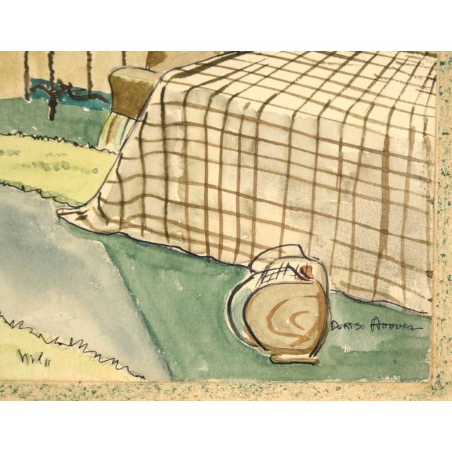 Paint Apartment Interior #2 - Watercolor and Pen on Paper by Doris Lyons Hoover For Sale - Image 7 of 7