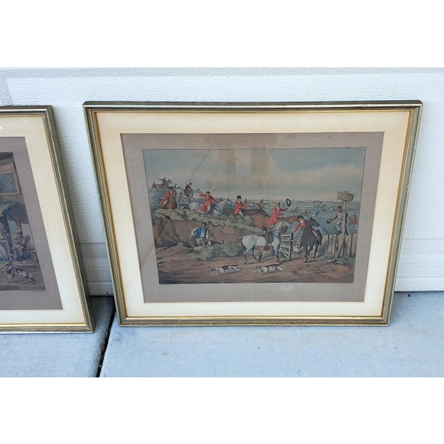 Henry Alken "Gone Away" and "The Refreshment" Hand-Colored Aquatint Published S & J Fuller London 1818 For Sale In San Diego - Image 6 of 12