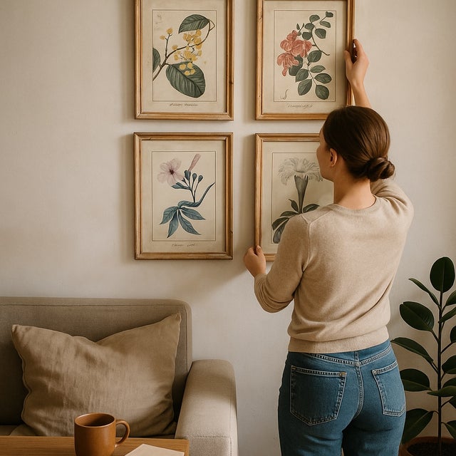 Wood Framed Wall Decor Floral - Set of 4 For Sale In West Palm - Image 6 of 6