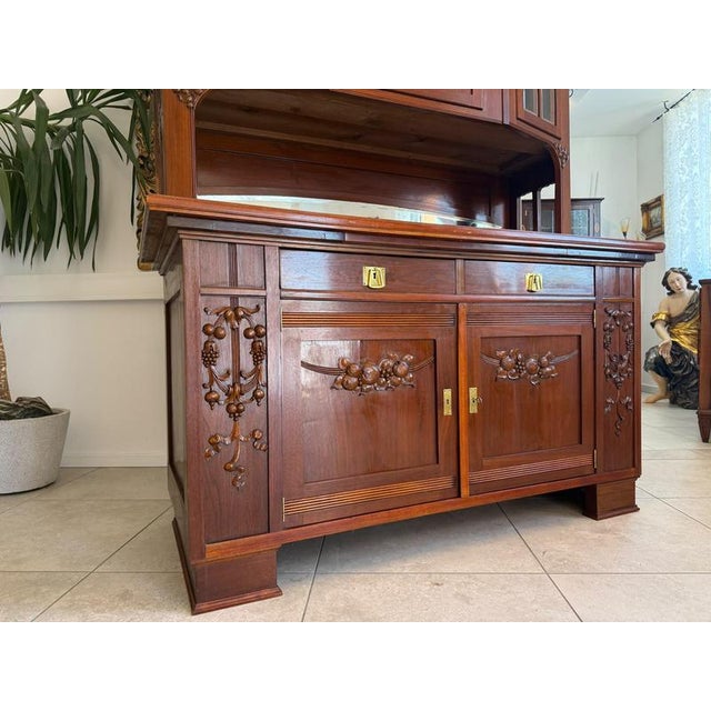 Art Nouveau Buffet in Oak Veneer, 1920s For Sale - Image 12 of 13