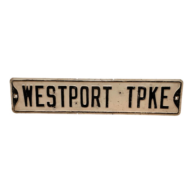 Vintage Westport Ct Street Sign For Sale