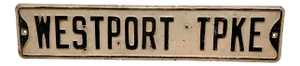 Vintage Westport Ct Street Sign