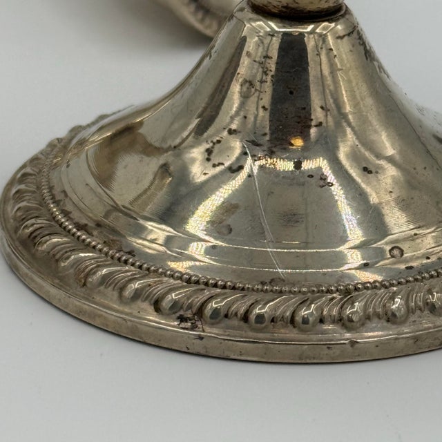 Vintage Mid-Century Sterling Silver Weighted 3-Arm Duchin Creation Candelabra For Sale - Image 9 of 10
