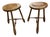 Solid Birch Three Legged Mortised & Tenon Stool by Hale of Vermont -a Pair For Sale