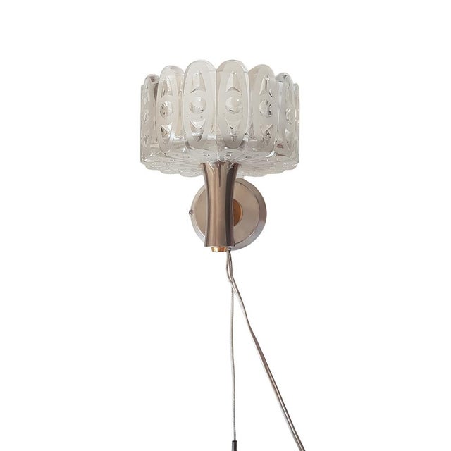 Mid-Century Modern Cut Crystal Wall Lamp, 1960s For Sale - Image 11 of 11