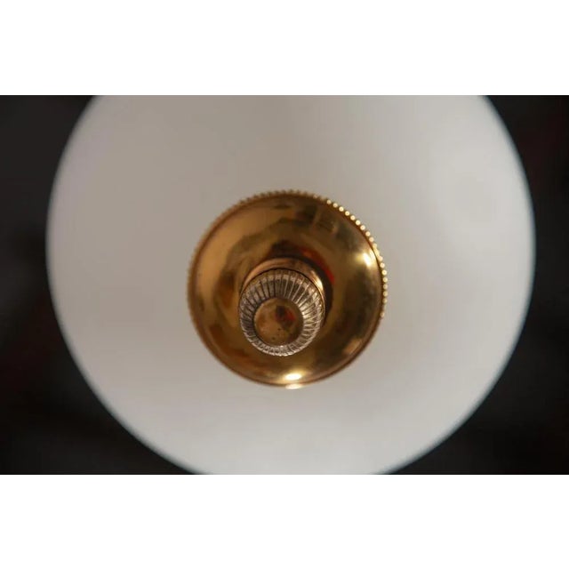 Hollywood Regency Italian Pendant Lamp in Opaline, 1950s For Sale - Image 9 of 10