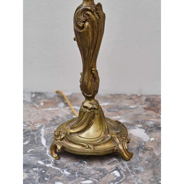 19th Century Bronze Candelabra Lamps, Set of 2 For Sale - Image 6 of 16