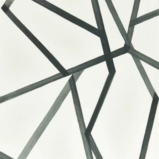 Harlequin Sumi Wallpaper in Pearl/Charcoal - a Sample For Sale