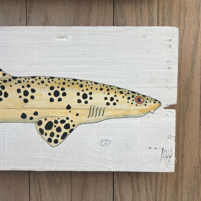 Vintage French Sea Life Paintings on Wood Panels - Set of 3 For Sale In New York - Image 6 of 8