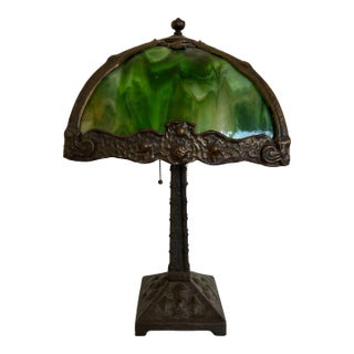 Early 20th Century Arts and Crafts Hammered Table Lamp For Sale