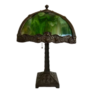 Early 20th Century Arts and Crafts Hammered Table Lamp