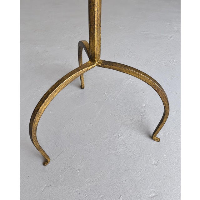 Metal Spanish Iron Drinks Table With Dark Gold Patina For Sale - Image 7 of 13
