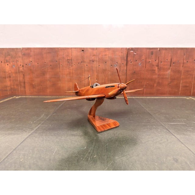 English Mahogany Spitfire Aircraft Model For Sale - Image 11 of 12