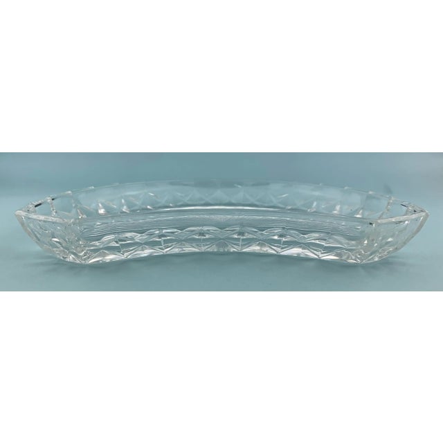 Vintage Val St. Lambert Imperial Clear Crystal Crescent Salad Plate. From the collection of Bob and Dolores Hope, Toluca...